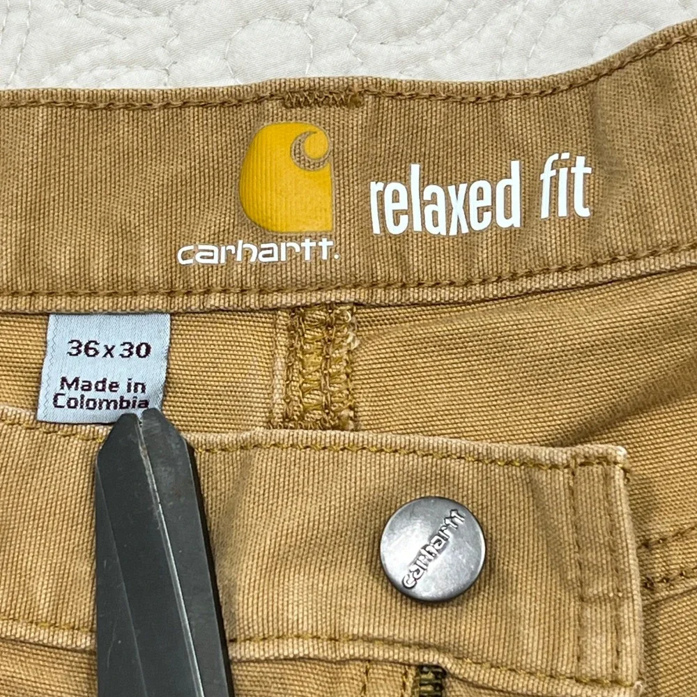 Carhartt Mens Relaxed Fit Canvas‎ Work Pants Brown 102517-918 36x30